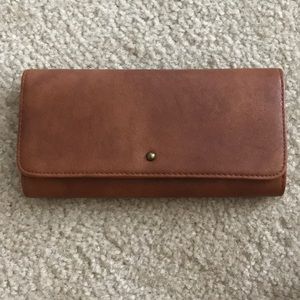 Brown faux leather wallet